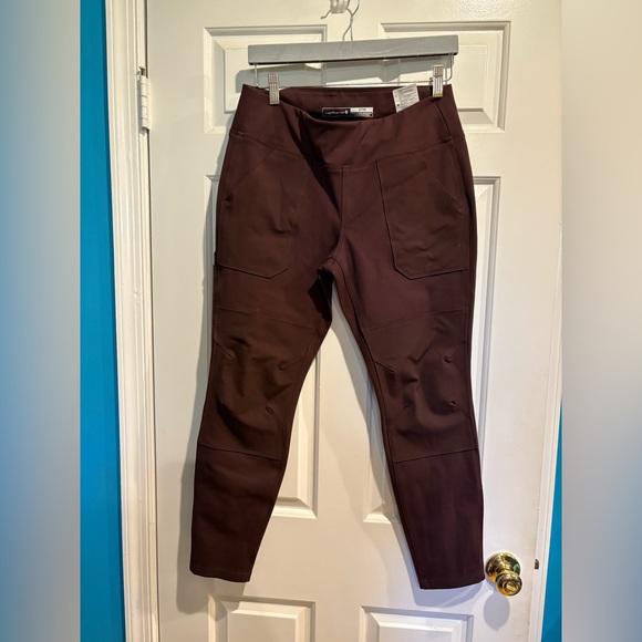 Carhartt Women's Force midweight utility legging pants burgundy brown M - Picture 3 of 8